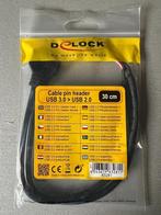 Delock Cable Pin header Usb 2.0 > USB 3.0, Enlèvement ou Envoi, Neuf