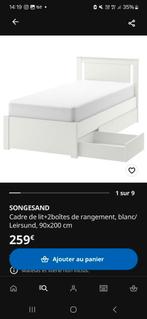 2 lit ikea de une personne à 300 e et 1 lit à 150e neuf, Huis en Inrichting, Slaapkamer | Bedden, Ophalen, Eenpersoons, Wit