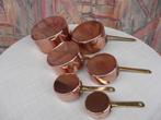set van 6 koperen pannen, Huis en Inrichting, Keuken | Potten en Pannen, Ophalen of Verzenden, Nieuw