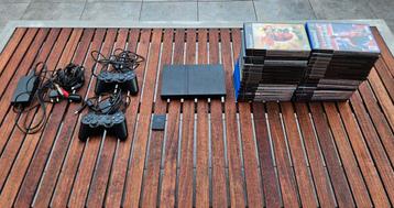 PlayStation 2 Slim met 2 Controllers en 32 Spelletjes  beschikbaar voor biedingen