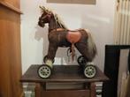 Antiek speelgoed paard op wielen, Antiek en Kunst, Curiosa en Brocante, Ophalen of Verzenden