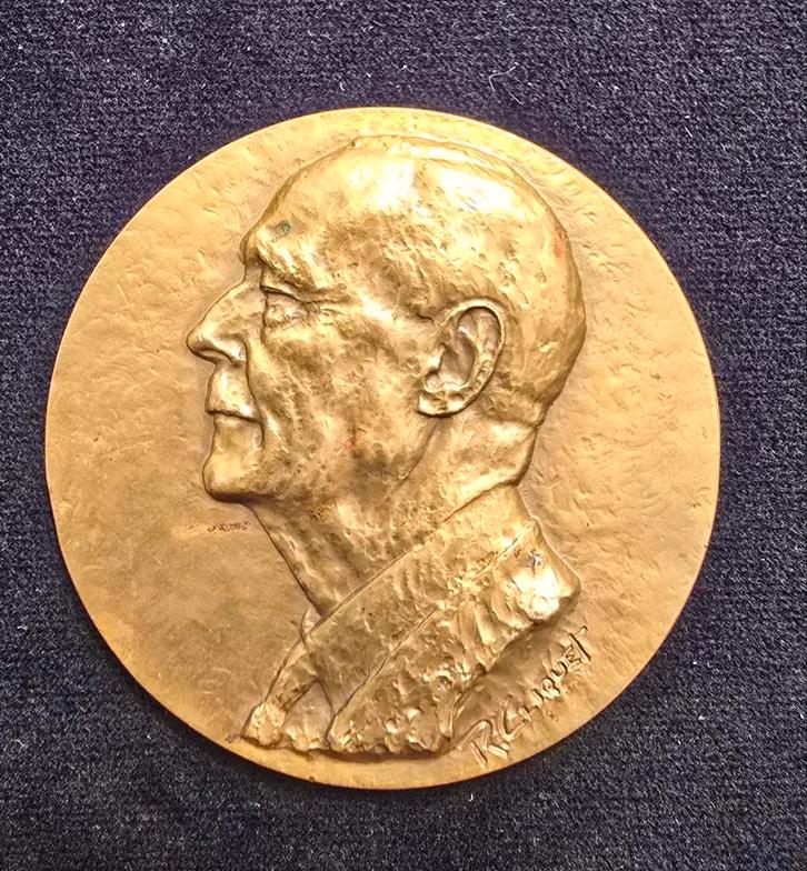 Médaille 528 ex Cliquet Ministre état Belgique Bronze Fisch, Timbres & Monnaies, Pièces & Médailles, Bronze, Enlèvement ou Envoi