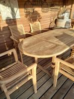 Tuinset, Tuin en Terras, Tuinsets en Loungesets, Ophalen, 6 zitplaatsen, Teakhout, Zo goed als nieuw