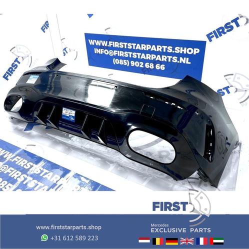 W177 BUMPER A KLASSE 2023 A45 S AMG ACHTERBUMPER ZWART/WIT/G, Auto-onderdelen, Carrosserie, Bumper, Mercedes-Benz, Achter, Gebruikt