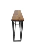 wandtafel 120x32x94h teak met metaal, Huis en Inrichting, Tafels | Sidetables, 100 tot 150 cm, Nieuw, Ophalen of Verzenden, Metaal