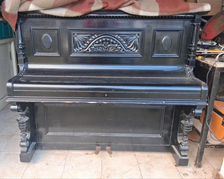 Piano ancien Ritmuller Berlin vers 1890, Musique & Instruments, Pianos, Piano, Blanc, Enlèvement