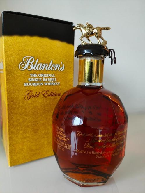 Blanton's Gold, by LMDW, Bottle 174, Barrel 845, Stopper T, Verzamelen, Wijnen, Nieuw, Overige typen, Noord-Amerika, Vol, Ophalen of Verzenden