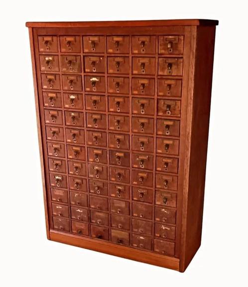 Meuble de métier Vintage Antiquité Chêne massif, Huis en Inrichting, Woonaccessoires | Overige, Ophalen