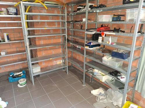Stellingkasten met 70 legborden en vele staanders, Huis en Inrichting, Kasten | Stellingkasten, Zo goed als nieuw, Ophalen