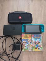 Nintendo switch met toebehoren, Games en Spelcomputers, Spelcomputers | Nintendo Switch, Ophalen, Gebruikt, Zonder controller