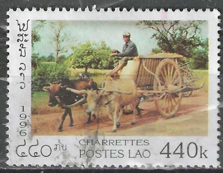 Laos 1996 - Yvert 1232 - Typische karren (ST), Postzegels en Munten, Postzegels | Azië, Verzenden