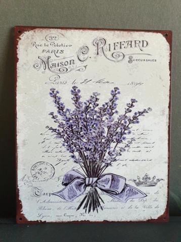 decoratie bord lavendel , metaal beschikbaar voor biedingen
