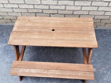 Zand & Water Picknicktafel in Bruin 88x88x50 cm. beschikbaar voor biedingen