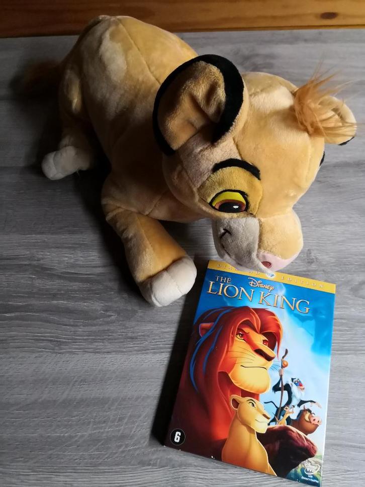 dvd + knuffel pakket Disney's the lion king, Collections, Disney, Peluche, Enlèvement