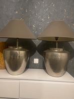 Ensemble de 2 lampes de table Parex — Argent martelé, Neuf, Moderne luxe, Enlèvement, Métal