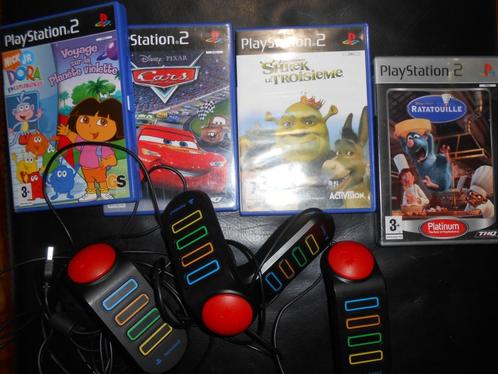 Playstation 2 manettes Buzz OU LOT 4 jeux ratatouille cars.., Games en Spelcomputers, Games | Sony PlayStation 2, Gebruikt, Ophalen