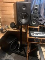 2x Mackie MR8 Monitor-speakers (plus statieven), Overige merken, Gebruikt, Ophalen of Verzenden, 60 tot 120 watt