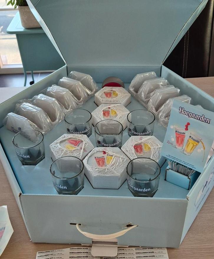 Introductiekit Hoegaarden Wit & Rosée (zeldzaam), Verzamelen, Biermerken, Ophalen