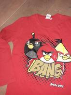 Maat 146 - Angry Birds - rode longsleeve, Ophalen of Verzenden, Zo goed als nieuw, Jongen, Shirt of Longsleeve