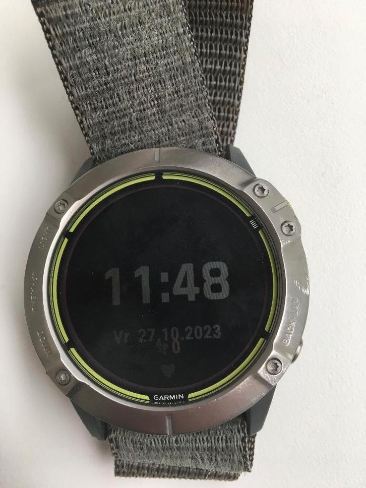 Garmin Enduro sporthorloge, Handtassen en Accessoires, Sporthorloges, Zo goed als nieuw, Afstand, Calorieverbanding, Conditie