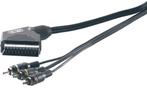 Vivanco 2 m SCART/RCA SCART-kabel (21-polig) 3 x RCA zwart, Ophalen of Verzenden, Nieuw, 2 tot 5 meter, Scartkabel