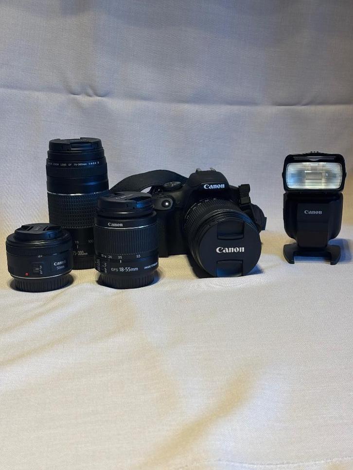 Canon spiegelreflex camera met toebehoren, Audio, Tv en Foto, Fotocamera's Digitaal, Zo goed als nieuw, Spiegelreflex, Canon, Ophalen