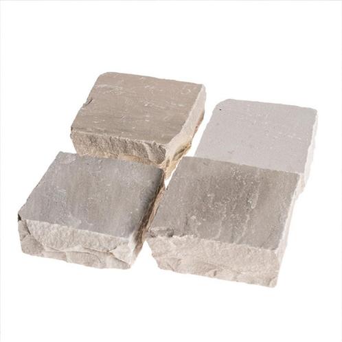 KANDLA KASSEIEN (MULTI) 14 X 14 X 3-5 CM | EINDE STOCK, Tuin en Terras, Tegels en Klinkers, Nieuw, Klinkers, Natuursteen, 10 m² of meer