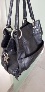 Magnifique sac en cuir noire, parfait état, Ophalen, Zo goed als nieuw, Zwart, Handtas