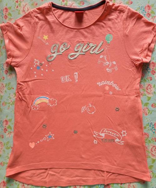 T-shirt 'Go girl' s.Oliver maat 128-134, Enfants & Bébés, Vêtements enfant | Taille 128, Utilisé, Fille, Chemise ou À manches longues