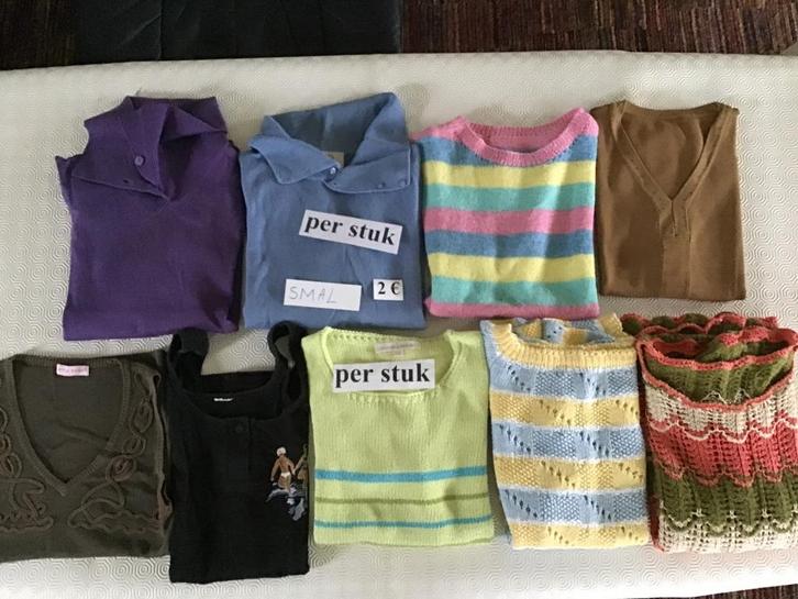 9 dames truitjes/t-shirts/topjes maat smal aan 2 euro, Kleding | Dames, Truien en Vesten, Zo goed als nieuw, Maat 36 (S), Ophalen of Verzenden
