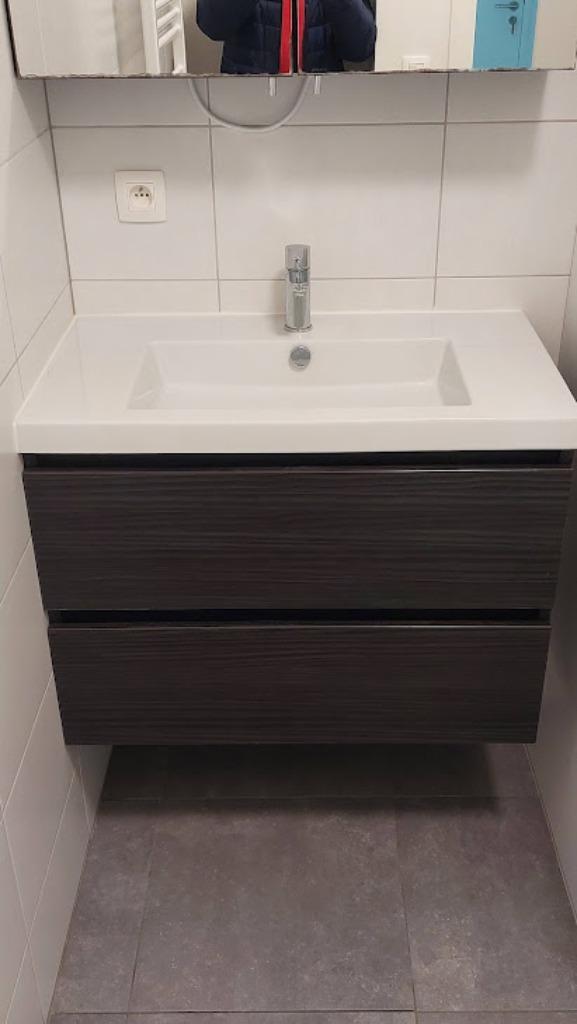 lavabomeubel, Huis en Inrichting, Badkamer | Badkamermeubels, Gebruikt, Wastafelkast, 50 tot 100 cm, 25 tot 50 cm, Ophalen
