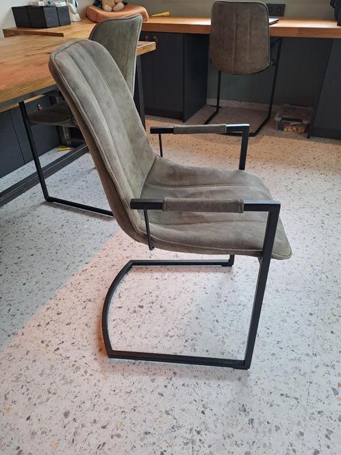 4 eetkamerstoelen, Huis en Inrichting, Stoelen, Zo goed als nieuw, Vier, Leer, Stof, Overige kleuren, Ophalen