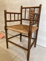 Belle chaise ancienne chêne et paille. Très déco., Antiquités & Art