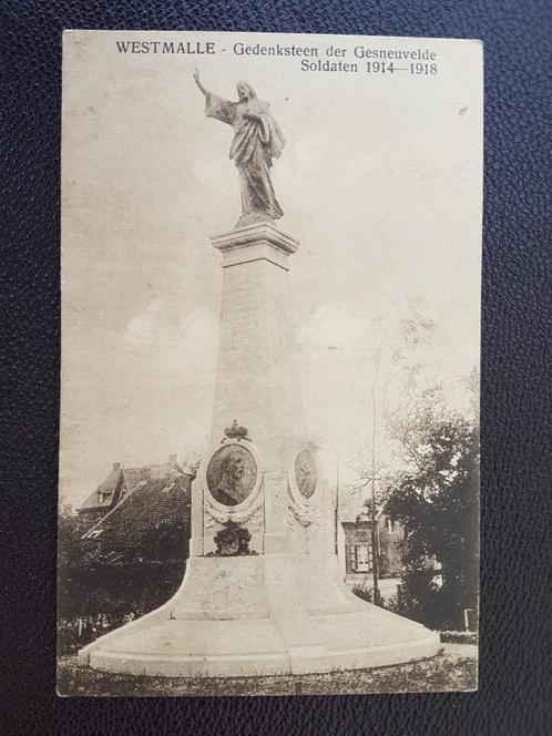 Postkaart Westmalle Gedenksteen Gesneuvelde Soldaten, Verzamelen, Postkaarten | België, Gelopen, Antwerpen, 1920 tot 1940, Ophalen of Verzenden