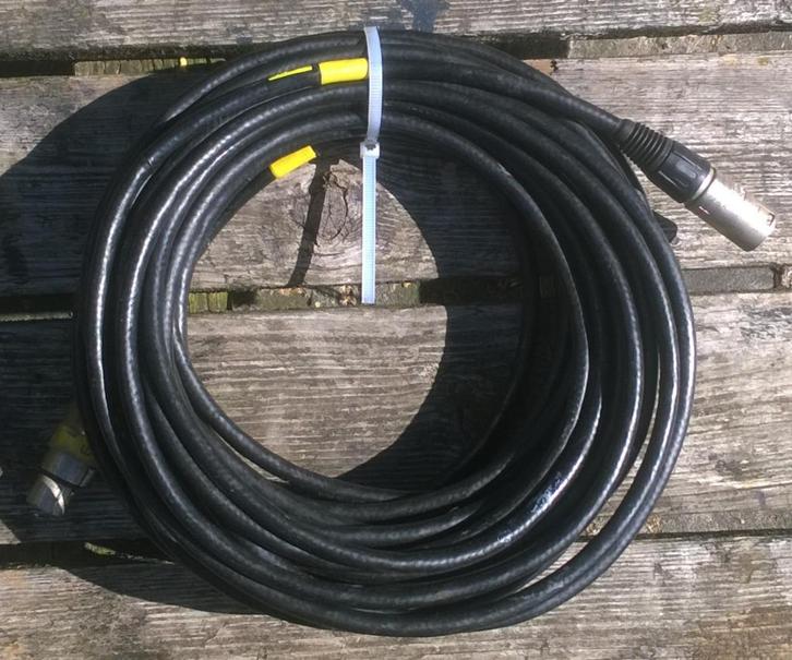 DMX-snoer ca 15 meter, 5-polig of 3-polig, Muziek en Instrumenten, Kabels en Stekkers, Gebruikt, Licht, Ophalen of Verzenden