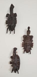 Drie antieke Senufo Kpelie maskers, Ophalen of Verzenden