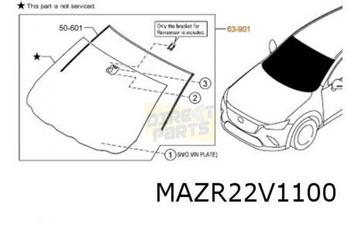 Mazda CX-3 (4/15-2/22) voorruit (Groen/VIN-venster/Geluidwer