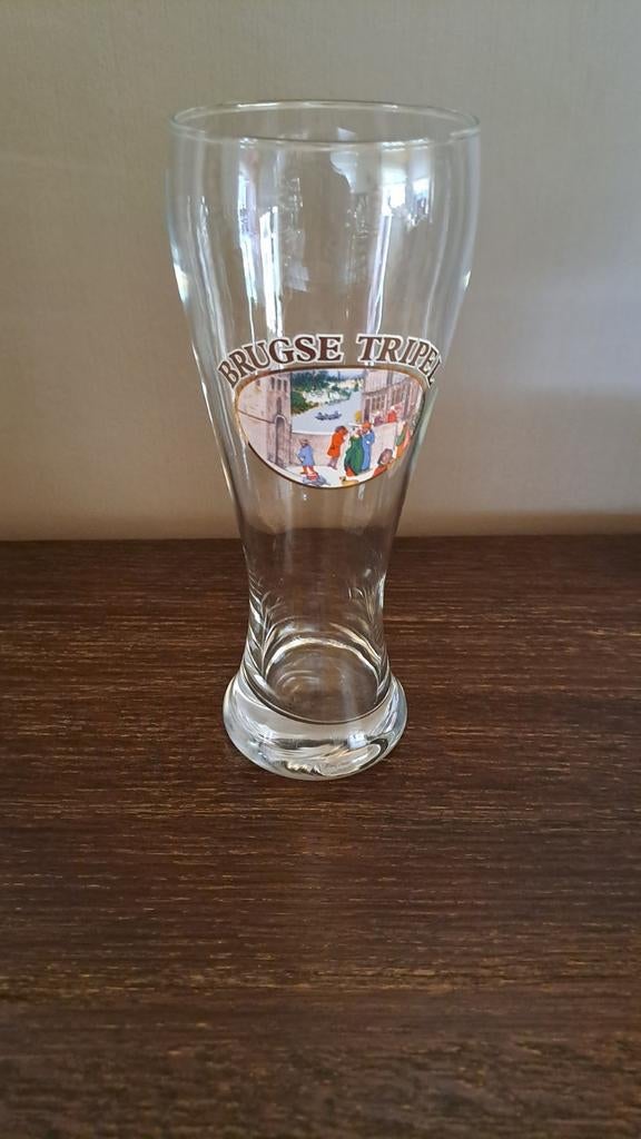 Retro bierglas 'Brugse Tripel', Verzamelen, Glas en Drinkglazen, Nieuw, Bierglas, Ophalen