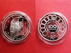 France, 100 francs - 15 ecu, 1992 Jean Monet, Ophalen of Verzenden, Frankrijk, Zilver
