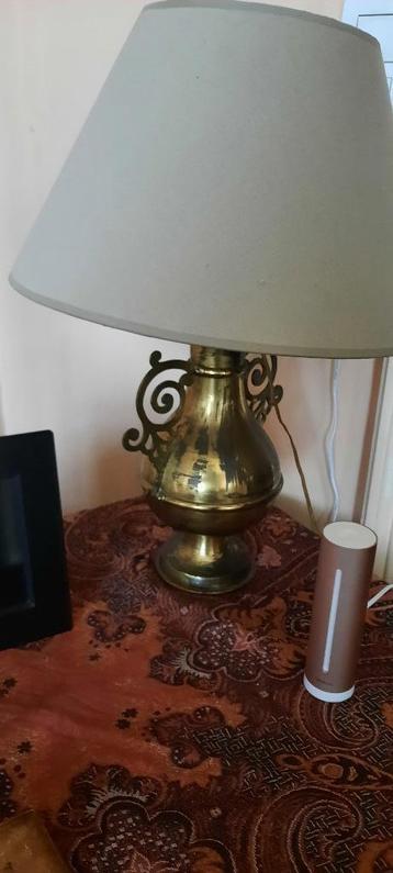 2 lampes de table en cuivre