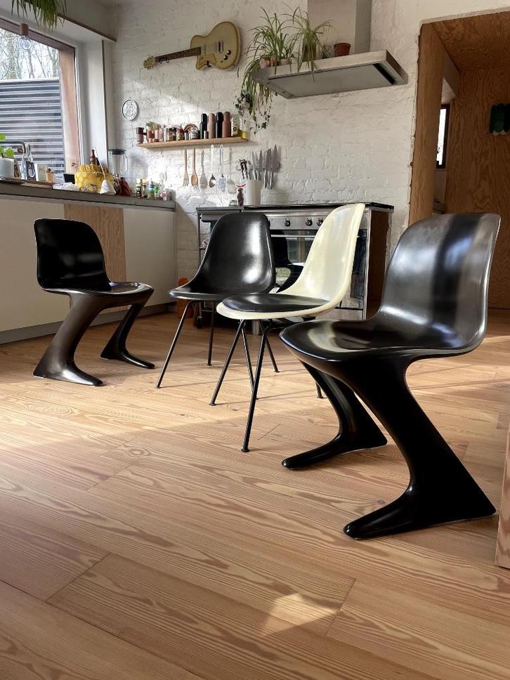 2 Ernst Moeckl Kangaroo Z-Stuhl stoelen, Huis en Inrichting, Stoelen, Gebruikt, Twee, Zwart, Ophalen