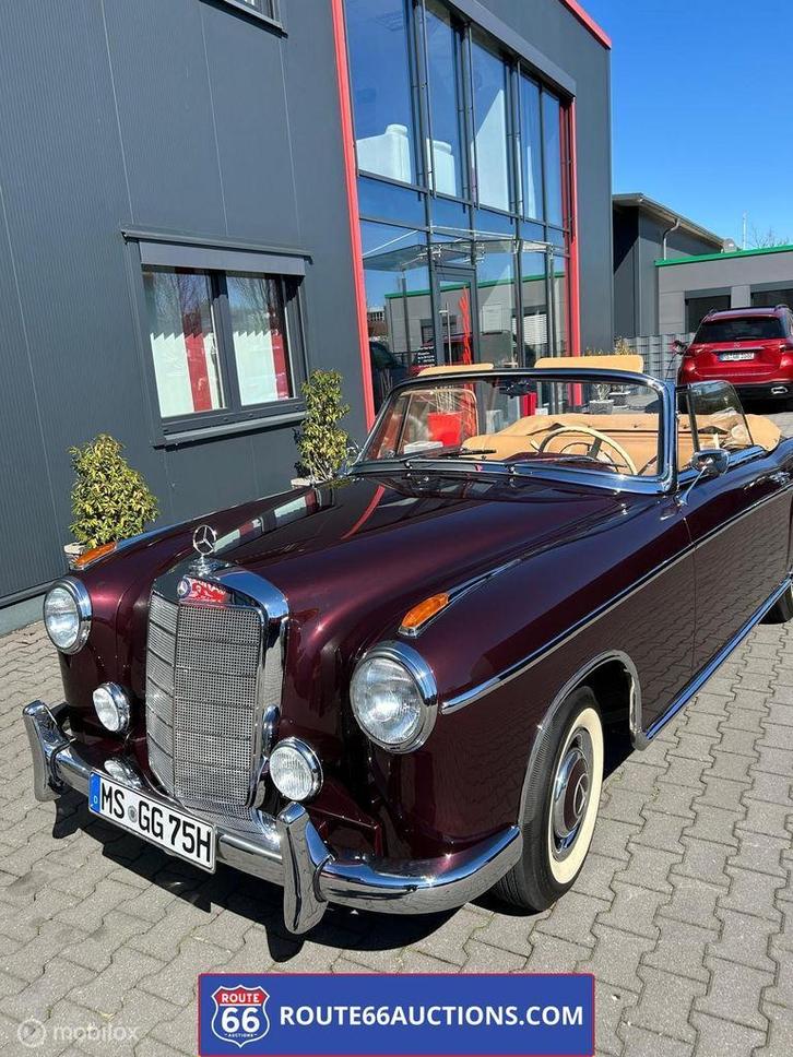 Mercedes-Benz 220S cabriolet | 1958 | Route 66 Auctions, Autos, Oldtimers & Ancêtres, Entreprise, Achat, Mercedes-Benz, Essence
