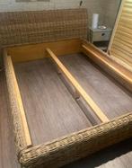 Rotan bed 160, Huis en Inrichting, Ophalen, Overige materialen, Gebruikt, Bruin