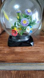 Vintage glazen bloemen bol, Huis en Inrichting, Ophalen of Verzenden, Zo goed als nieuw