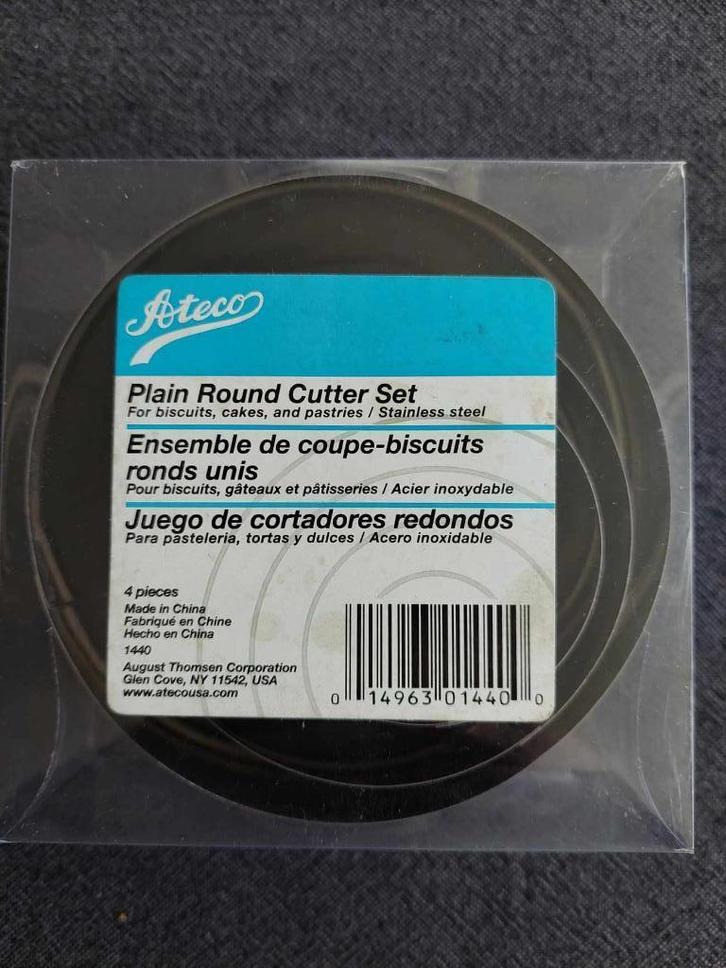 Ateco Plain Round Cutter Set, Hobby en Vrije tijd, Taarten en Cupcakes maken, Zo goed als nieuw, Overige typen, Ophalen of Verzenden