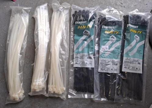 +- 220 nieuwe spanbanden wit/zwart 368mm, Doe-het-zelf en Bouw, IJzerwaren en Bevestigingsmiddelen, Nieuw, Overige typen, Ophalen of Verzenden