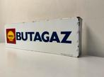 Shell Butagaz emaille reclame bord, Ophalen of Verzenden, Gebruikt, Reclamebord