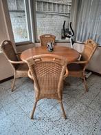 Table + 4 chaises, Tuin en Terras, Ophalen, Zo goed als nieuw