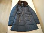 Winterjas dames blauw met afneembare bontkraag maat M, Kleding | Dames, Ophalen, Zo goed als nieuw, Maat 38/40 (M), Blauw