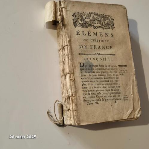 De elementen van de Franse geschiedenis, van François II tot, Antiek en Kunst, Antiek | Boeken en Manuscripten, Verzenden